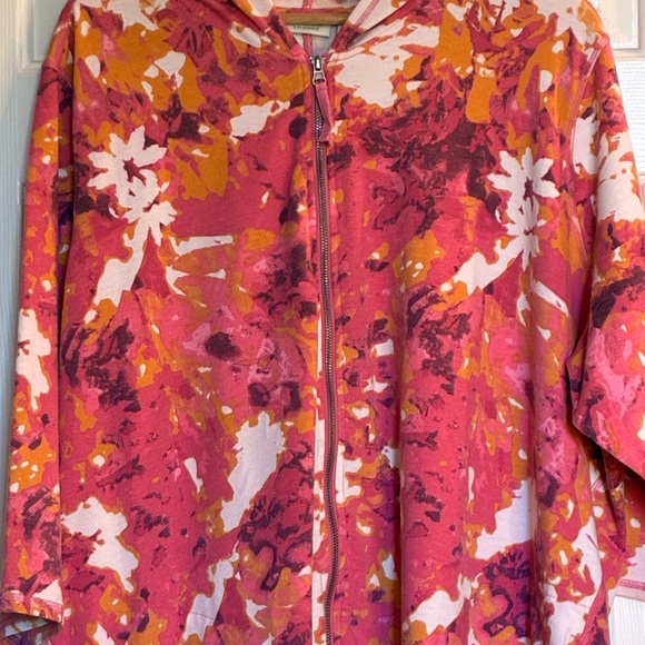 Floral Pink Hooded Sweatshirt - Picture 2 of 9